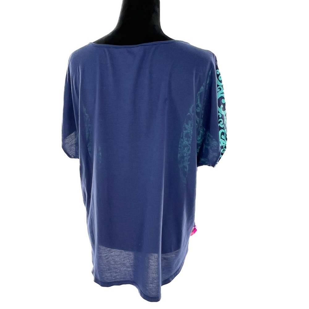 Lilly Pulitzer Marion Short Sleeve Silk Blouse Top Size Medium/Large - Picture 4 of 17